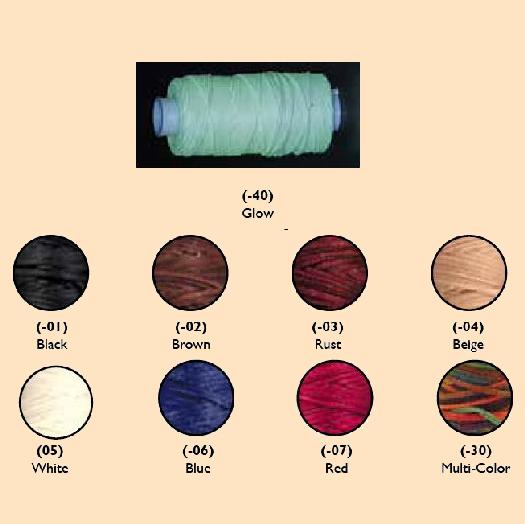 waxed braided cord for leather stitching, lacing and braiding