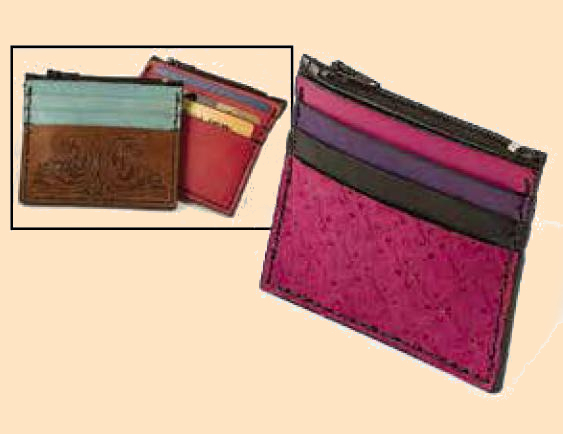 zip card case leather kit - leathercraft kit