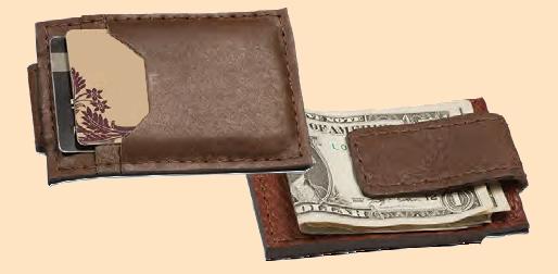 bison leather money clip kit