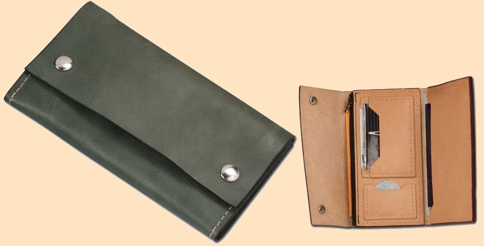 classic surveyor wallet leather kit - leathercraft kit