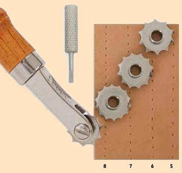 Overstitch Wheel System, stitch pattern, leather hand tool