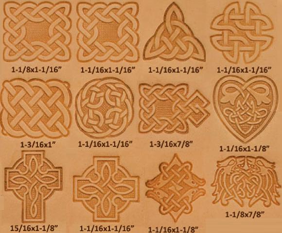 celtic knotwork design leather stamp set, leather stamps, leatherwork, leathercraft