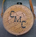 carved leather canteen - CMC- custom leather
