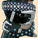 crystal and stone rivet belt examples