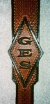 custom leather stamped guitar strap GES