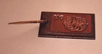 Leather pen holder