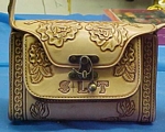leather carved purse with roses for sandi