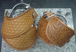 custom leather spur straps - pair