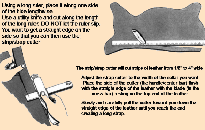 using a strip and strap cutter to cut leather strips and straps