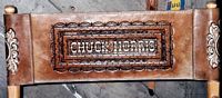 Leather directors Chair Back made for Chuck Norris
