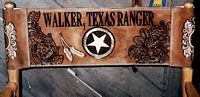 Leather directors Chair Back made for Chuck Norris
