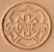 3D leather stamp first responder