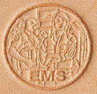 3D leather stamp EMS emergency medical services