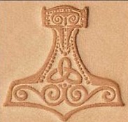 mjolnir 3d stamp, leather stamp, leathercraft, leatherwork, leathercraft supplies