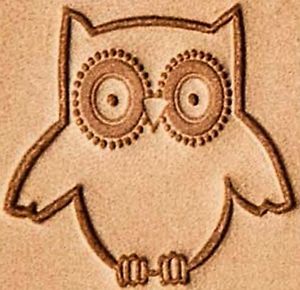 owl 3d stamp leather stamp leathercraft leatherwork stamping
