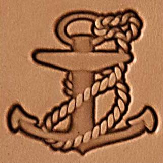 rope anchor 3d stamp, leather stamp, leathercraft, leatherwork, leathercraft supplies