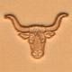 longhorn steer leather 3D stamp