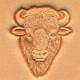 buffalo head leather 3D stamp