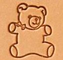 mini 2d 3d leather stamp teddy bear