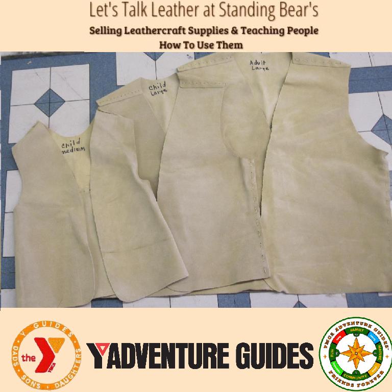 indian guide vest, adventure guide vest, yguide vest, suede vest kit